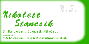 nikolett stancsik business card